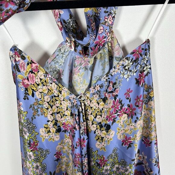 Anna Kay Sleeveless Halter Floral Dress Women’s Size 2 Summer Cocktail Party - Picture 10 of 12